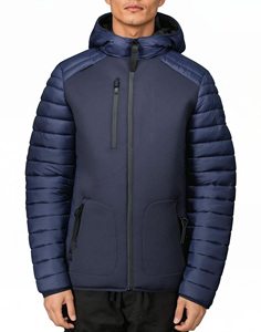 แจ็กเก็ตขนเป็ดมีฮู้ดสำหรับผู้ชายเสื้อแจ็คเก็ตแบบบุนวมมีซิปปรับได้มีสไตล์ใหม่ - Product Image 6