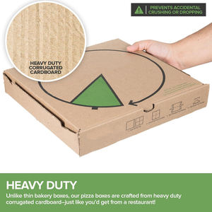 Boîte à pizza 12x12 kraft recyclée avec assiettes intégrées et conteneur de stockage convertible Boîtes à pizza robustes pour petites personnes - Product Image 3