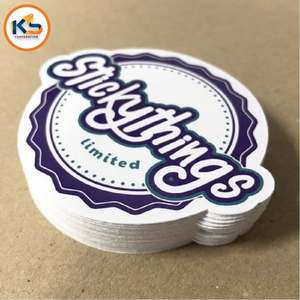 Durable, écologique, imperméable |   Autocollants en vinyle PVC noir et blanc personnalisés, découpés, décoration de la maison, cadeaux, résistants aux UV, 100 pièces - Product Image 3