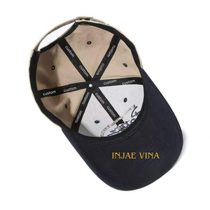 6 Panel Cotton <b>Baseball</b> <b>Cap</b> Adjustable Snapback Structured Two Tone <b>Plain</b> Blank Hat 3D Embroidery Custom High Quality Unisex - Product Image 2