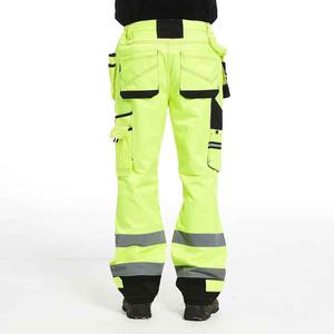 OEM Logo personnalisé Pantalon de construction unisexe Sécurité Cargo ANSI Classe 1 Polyester imperméable réfléchissant Vente en gros - Product Image 5