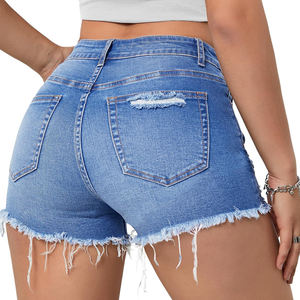 2024 produit le plus populaire femmes Denim Shorts décontracté et vêtements de mode fabriqué en usine nouveau Style dames Denim Shorts - Product Image 2