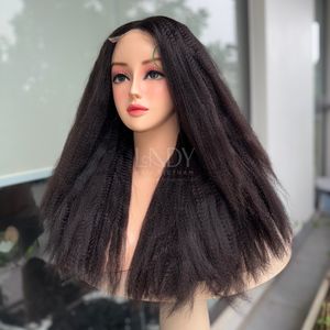 Peluca con Cierre de Encaje de Alta Calidad, Cabello Súper Doble, Textura Yaki Lisa, Color Natural, Pelucas de Cabello Humano Vietnamita - Product Image 3