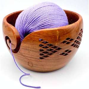 Wooden Yarn <b>Bowl</b> Crochet Yarn <b>Bowl</b> for <b>Knitting</b> and Crocheting Handmade Natural Wood <b>Bowl</b> at Wholesale Price - Product Image 1