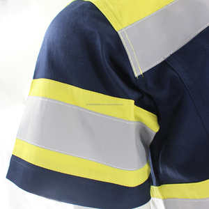Camiseta Polo de Seguridad Reflectante de Dos Tonos para Trabajadores de la Construcción, 100% Algodón, Venta al Por Mayor - Product Image 6