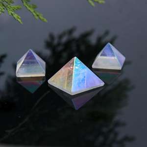 Colgante de cuarzo con forma de flor de orgón, pirámide de cristal rosa, Ángel de cristal, aura, obsidiana negra, amatista, canto de cristal, pirámide de Ángel - Product Image 6