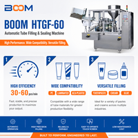 Machine de remplissage et de scellage de tubes, tubes en aluminium, plastique, PE, machine d'emballage automatique de dentifrice, personnalisable en usine