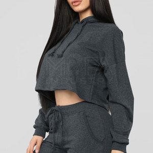 Sudadera Corta para Mujer, Estilo Urbano, Cómoda y Elegante, Tejido Transpirable y Ligero Antiarrugas, Impresión Frontal Personalizada para Invierno - Product Image 2