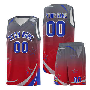 Uniformes de baloncesto OEM profesionales para jóvenes Logotipo personalizado Pantalones cortos de verano Tallas grandes Diseño transpirable Precio caliente - Product Image 1