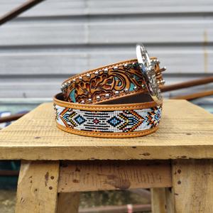 Cinturón de Cuero Vacuno Vintage Personalizado para Hombre, Hebilla de Aleación Estilo Western, Ecológico, al por Mayor - Product Image 2