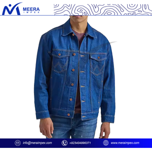 แจ็คเก็ตยีนส์มีกระดุมแบบคลาสสิกสำหรับผู้ชายเสื้อแจ็กเก็ตยีนส์มีโลโก้ทีมสำหรับงานอีเวนต์พนักงานธุรกิจหรือลูกเรือนักศึกษา - Product Image 2