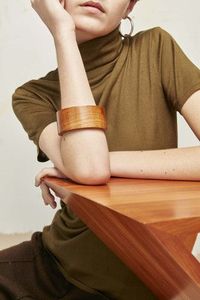 SMART Design Wooden Bangle and Bracelet Customized Size Wooden Bracelets Bangle Handmade <b>Flower</b> Wooden Bangle Cuff - Product Image 4