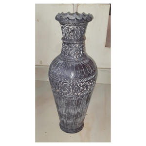 Handmade <b>Decorative</b> Engraving And Carving Art Work Pure Black Soapstone Beautiful Flower <b>Vase</b> <b>For</b> Gifting - Product Image 1
