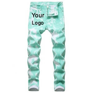 طلبات بالجملة تخصيص سراويل الجينز خمر غسل خفيف Pantalones De ombre مطاط الجينز بنغلاديش - Product Image 4