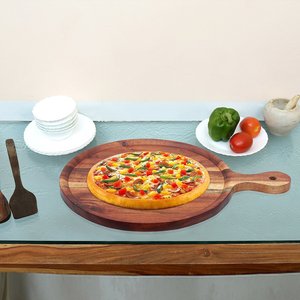Tabla de Cortar Redonda de Bambú de Lujo, Diseño Moderno, Utensilios de Cocina para Hotel, Tabla para Cortar Queso, Apta para Lavavajillas, Fabricación al por Mayor - Product Image 3