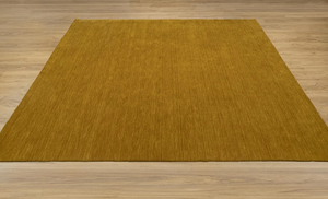Tapis en laine Gabbeh jaune moutarde tissé à la main, tapis moderne minimaliste pour salon, chambre à coucher, décoration de la maison - Product Image 3
