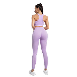 Fitness Sports Bra & <b>Shorts</b> Set <b>for</b> <b>Women</b> Gym Wear High Quality Nylon Spandex Material Seamless <b>Yoga</b> sets - Product Image 2