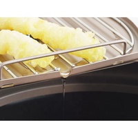 Pot à Tempura de Style Traditionnel Japonais avec Thermomètre avec Passoire à Huile TP-7 Pot à Tempura Syokusaitei 20 cm