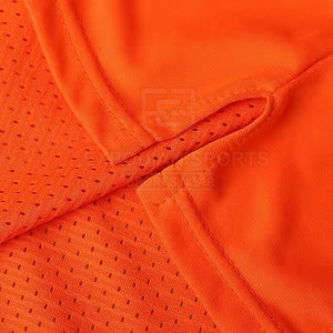 เสื้อฟุตบอลอเมริกันสีส้มสำหรับผู้ชาย คอวี แขนสั้น ผ้าตาข่าย ระบายอากาศได้ดี หมายเลข 9 แบบกำหนดเอง ชุดทีม ทรงปกติ ไซส์พลัส - Product Image 6