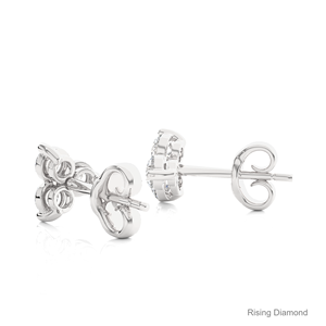 0,44 CTW Round Cut Lab Grown Diamond Stud Pendiente en oro blanco Regalo de aniversario para ella - Product Image 3