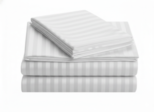 Wholesale Satin Stripe <b>Bed</b> Sheet Set High Density Microfiber Bedding Elegant Stripe Pattern Soft <b>Bed</b> Sheets For Bedroom - Product Image 4