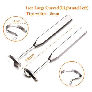 Élévateurs coquillages orthopédiques chirurgicaux de qualité supérieure, Doyen Periosteal, courbés, droit et gauche, 18 cm et 20,5 cm - Product Image 3