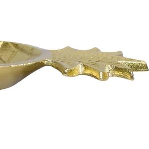 Plateau décoratif en forme d'ananas doré fait à la main en aluminium plateau à bijoux ananas servant de décor à la maison centre de table assiette de fruits - Product Image 5