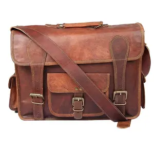 Fashion Mini Genuine Laptop Tablet College Bag Use For Multipurpose Leather Messenger Bag