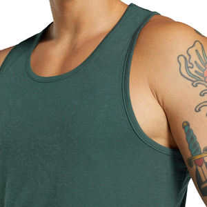 เสื้อกล้ามผู้ชายคุณภาพสูง ไซส์ใหญ่ สวมใส่สบาย เหมาะสำหรับออกกำลังกาย ระบายอากาศได้ดี รับสกรีนโลโก้ ทรง Racerback ผลิตจากโพลีเอสเตอร์ 100% - Product Image 6