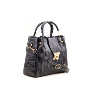 Grey P55351 Formal <b>Leather</b> <b>Handbag</b> Casual Geometric Pattern Tote <b>Small</b> Size Letter Decoration Latest Style Genuine <b>Leather</b> PU - Product Image 3
