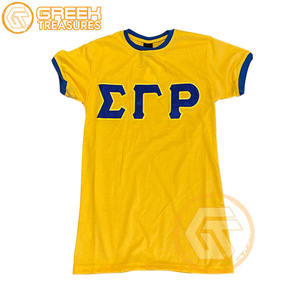 T-Shirt en jersey de coton haute Sigma Gamma Rho femmes vêtements de sororité personnalisables respirant demi été vêtements grecs - Product Image 3