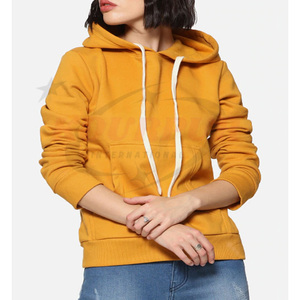 Alta calidad nueva llegada algodón mujeres Crop Top Sudadera con capucha 100% algodón manga larga ropa Casual moda en precio razonable - Product Image 4