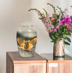 Urna Funeraria Grande para Cenizas Humanas, Estilo Europeo/Americano, para Adultos, con Bolsa de Terciopelo, Capacidad de 220 Pulgadas Cúbicas, Diseño Duradero - Product Image 2