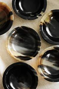 SUPAR QUALITY Bol en corne de buffle polie pour ustensiles de cuisine Design moderne écologique avec décoration en agate de couleur naturelle faite à la main - Product Image 2