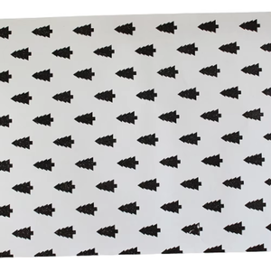 Papier d'emballage cadeau en gros personnalisé avec impression d'arbre à paillettes noires sur papier recyclé fait main 100 GSM, sans bois et sans acide - Product Image 1