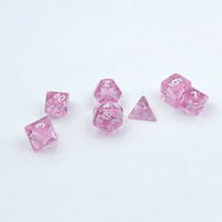 Ensemble de dés polyédriques transparents en acrylique pour Rpgs de table Dnd Dice Set Accessoires de jeu de table