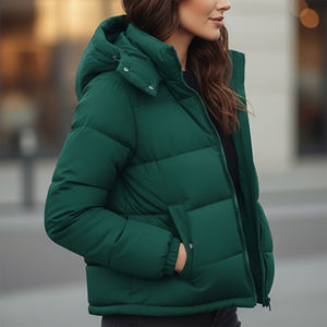 New Arrived Casual Wear Fluffy Cotton Padded Bubble <b>Jacket</b> For <b>Women</b> Custom Printed Logo <b>Lightweight</b> Winter Wear Puffer <b>Jacket</b> - Product Image 6