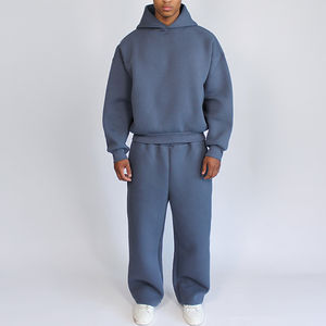 Sweat-shirt à capuche sans cordon de serrage en gros, poids lourd, impression DTG personnalisée, logo, coton French Terry, sweat-shirt unisexe surdimensionné pour hommes - Product Image 4