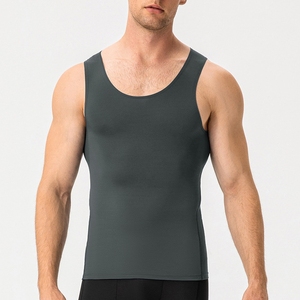 Débardeur respirant à col rond avec impression personnalisée sans marque Gym surdimensionné vente en gros débardeurs pour hommes OEM personnalisés - Product Image 5