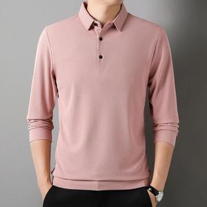 Diseño personalizado transpirable para hombre para Polos de algodón suave de talla grande patrón sólido cuello alto venta directa de fábrica informal - Product Image 5