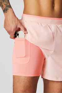 ชุดกีฬาผู้ชายคุณภาพสูงแบบสั่งทำพิเศษ 2 in 1 กางเกงวิ่งผ้าตาข่ายระบายอากาศ ไซส์ใหญ่ กางเกงกีฬาผู้ชายมีกระเป๋า - Product Image 3