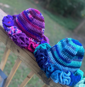 Sombrero de Ganchillo con Volantes y Diseño a Cuadros Colorido para Uso Diario y Fiestas, Estilo Punkins Perfection, para Primavera y Verano - Product Image 5