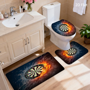 Custom Printed <b>Bath</b> Mat Bathroom Rug <b>Set</b> for Bathroom Non-Slip <b>Shower</b> Curtain <b>Bath</b> Mat - Product Image 1