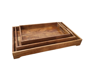 ถาดไม้เสิร์ฟพร้อมด้ามจับดีไซน์คลาสสิกถาดเสิร์ฟไม้เป็นมิตรกับสิ่งแวดล้อม - Product Image 5