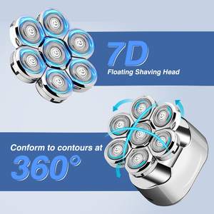 Rasoir Électrique Rechargeable 6-en-1 pour Hommes, Tondeuse Sans Fil à Têtes Rotatives, Corps et Visage, Étanchéité IPX7, Lavable, Remplacement pour VR - Product Image 1