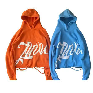 2024 personnalisé bouffée impression Logo personnalisé mode sweats à capuche sans poches 3d bouffée impression graphique pour hommes unisexe - Product Image 2