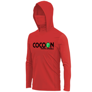 Sudadera con capucha personalizada de manga larga para rendimiento de pesca, capucha de protección UV con capucha y cubierta facial, ropa de exterior con sublimación - Product Image 5