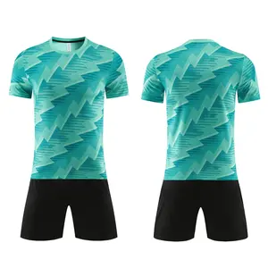 2024 uniformes de football personnalisés de haute qualité meilleur prix maillots de football pour adultes jeunes France polyester maille matériel ensembles d'équipe - Product Image 3