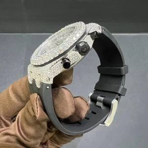 Lced Out VVS Moissanite <b>Watches</b> Diamond Automatic Movement Luxury Handmade Fully Ice Out Diamond Hip Hop <b>Watches</b> - Product Image 3