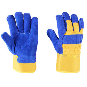 Gants de soudage personnalisés en usine de haute qualité jaune court en cuir de vachette résistant à l'usure isolation thermique soudeur gants de travail en cuir - Product Image 1